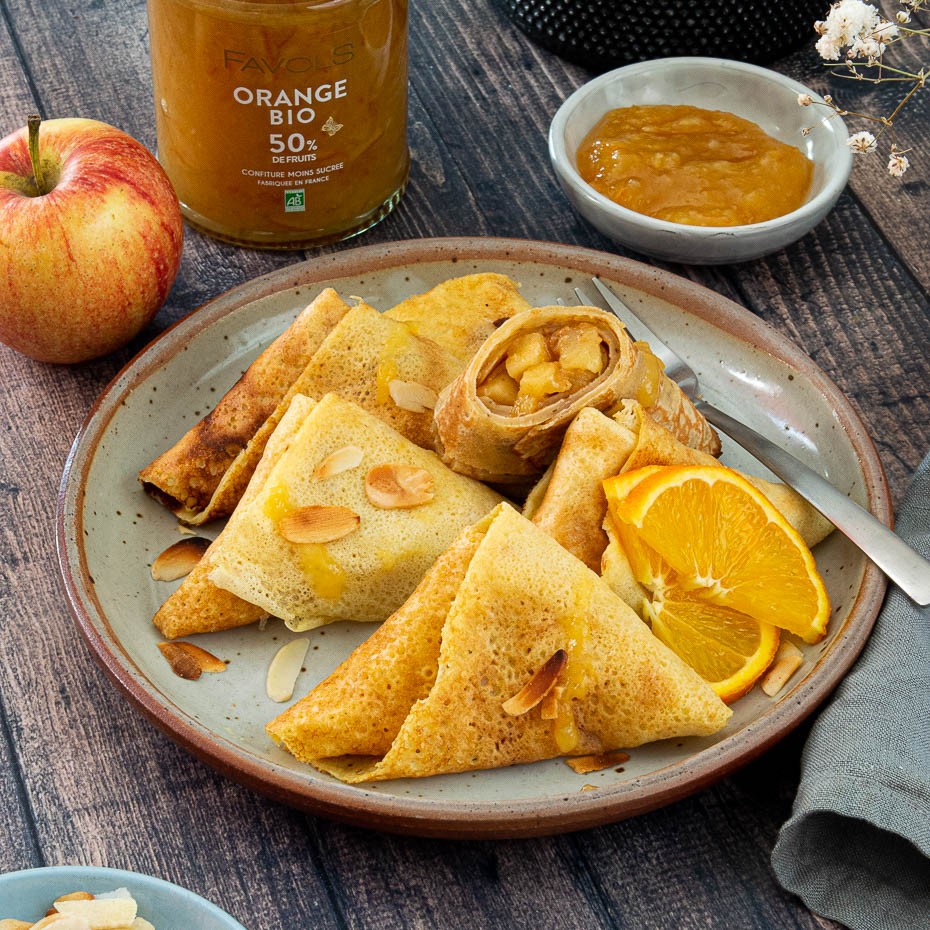 Samossas de crêpes à la pomme et à la confiture d'orange FAVOLS