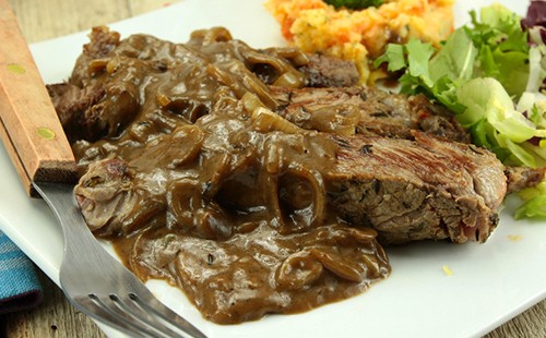 Pavé de boeuf, sauce Favols